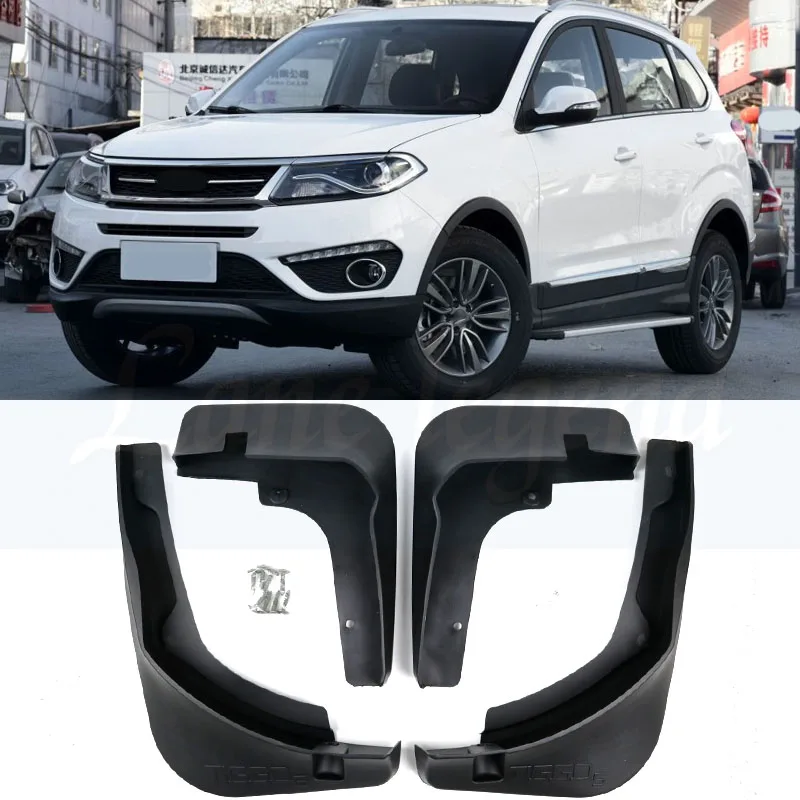 

OE Styled Set Molded Car Mud Flaps For Tiggo5 Chery Tiggo 5 2016 2017 DR6 Mudflaps Splash Guards Mud Flap Mudguards Accessories