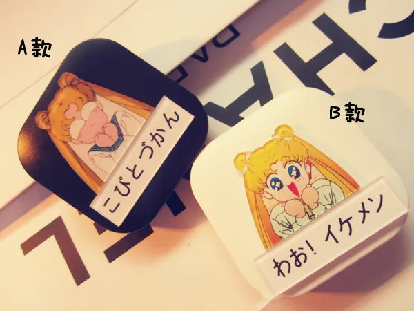 

LIUSVENTINA DIY Acrylic Cute Sailor Moon Contact Lens Case With Mirror Box Container for Contact Lens Gift for Kids
