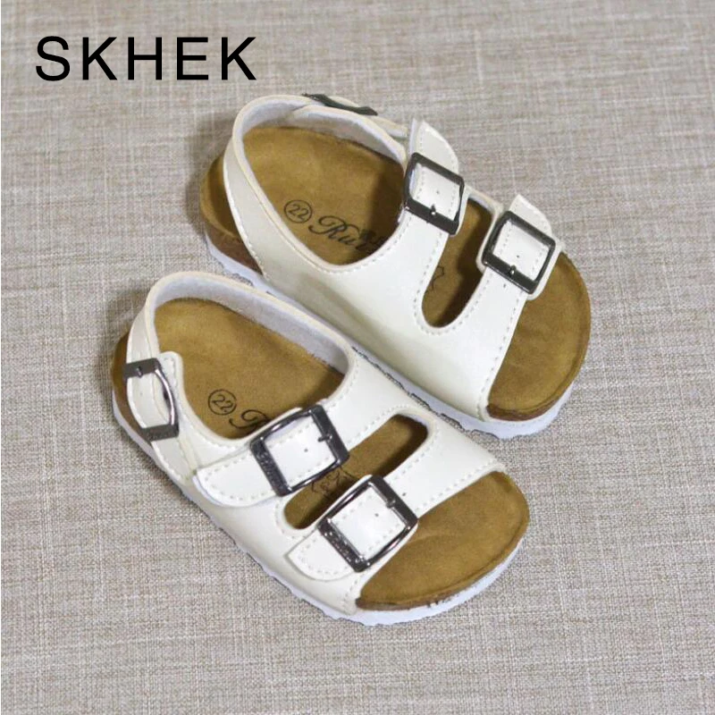

SKHEK Child Sandals Soft PU Leather Children Shoes For Girls Boys Sandals Breathable Flats Shoes Summer Comfortable Sandal