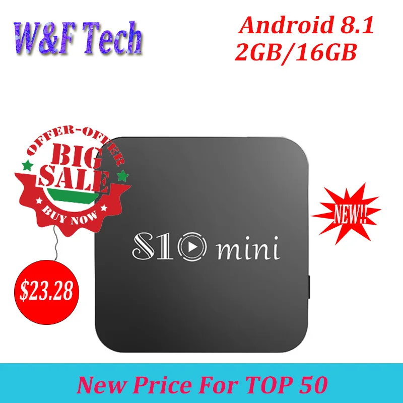 S10 мини ТВ коробка Android 8 1 Смарт 2 Гб 16 Amlogic S905W Четырехъядерный 4K телеприставка 4G WIFI