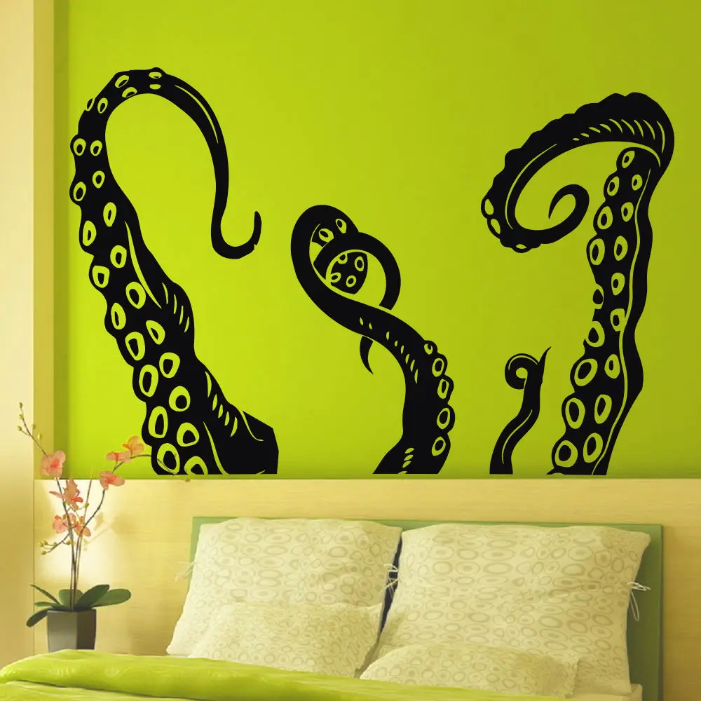 Art Vinyl Wall Decals Octopus Sprut Tentacles Decal Sticker Art Mural