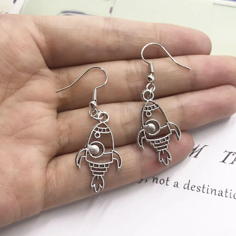 

Creative Hollow Rockets Drop Earrings for Women Punk Hanging Earrings Female 2019 Fashion Party Jewelry Oorbellen Accessories