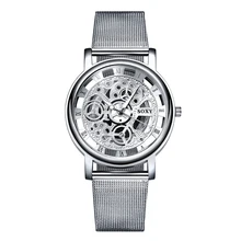 2018 New Hot Brand SOXY Skeleton Wrist Watch Simple Style Mesh Belt Women Quartz Watches Fashion Hollow Designer Ladies Watch