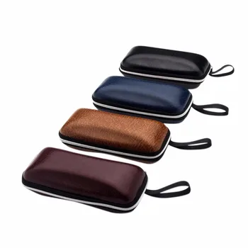 

Hot Selling PU Leather zipper sunglasses box case eyeglasses box eyewear accessories colorful glasses bag