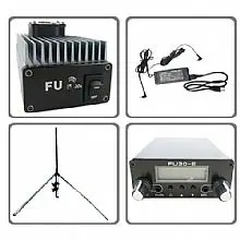 

5pcs 30W PC Control FM Transmitter: 30W FM amplifier + PC Control FM exicter +GP antenna +cable connectors + power adapter kit