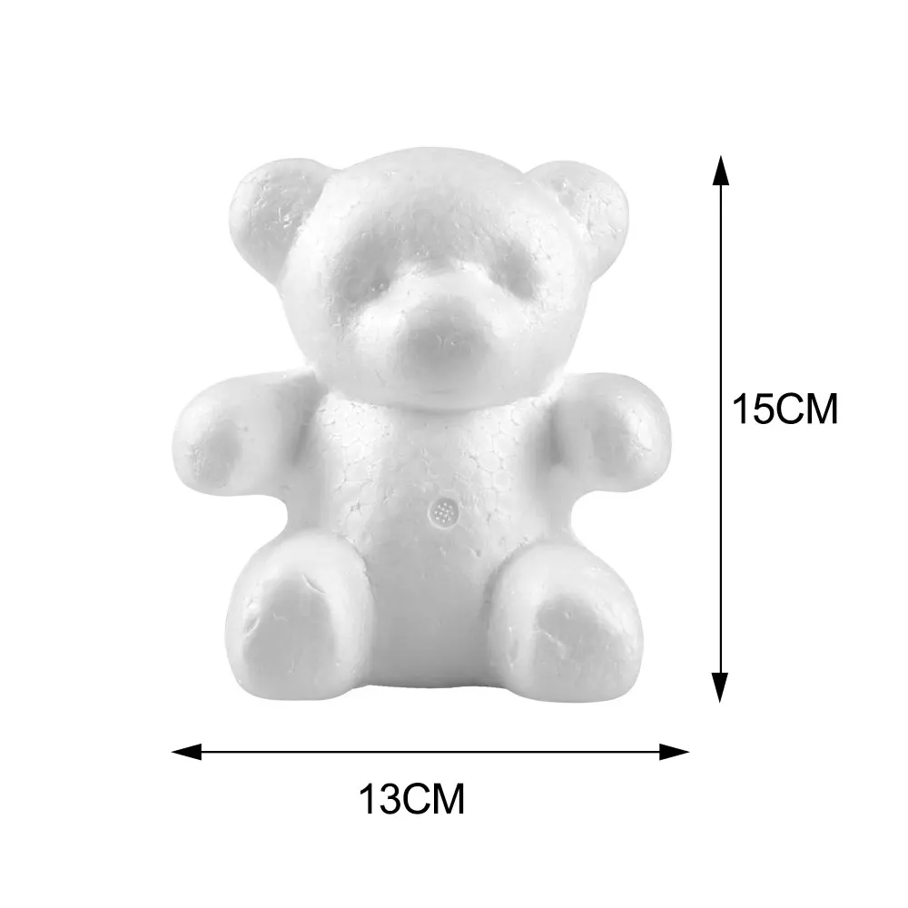 150-200 мм моделирование пенополистирол пенопласт пены медведь плесень белый авторские шары для вечерние украшения партии свадебный подарок цветок - Цвет: 15CM A