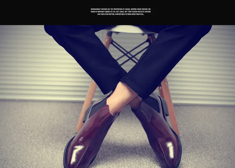 QFFAZ/Новые мужские ботинки модные ботильоны кожаная удобная повседневная обувь мужские водонепроницаемые ботинки
