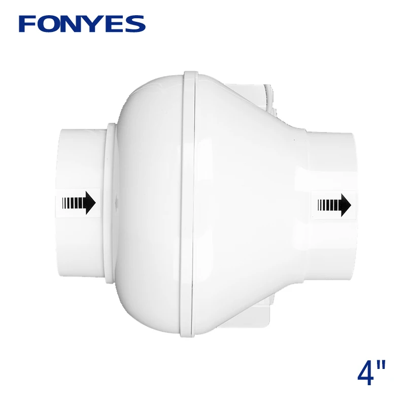 4 дюйма рядный канальный вентилятор трубы вытяжной вентилятор мини-вентилятор для потолочный вентилятор для ванной комнаты кухня туалет вентилятор 220V