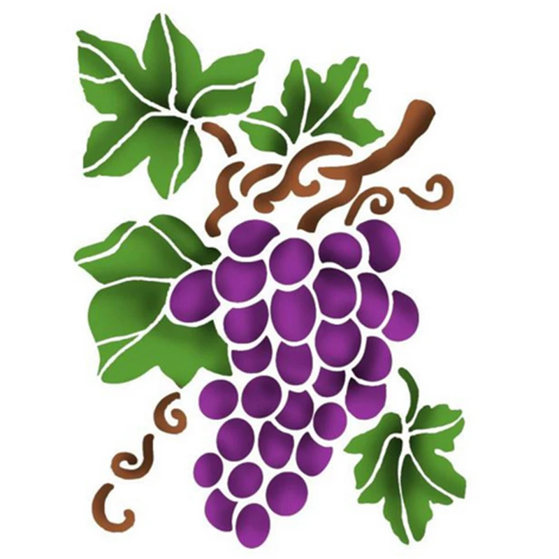

6*8inches Grape Vines Rattan Stencil For DIY Scrapbooking Paper Cards Making Crafts Plastic Templates Paint Decor New 2019