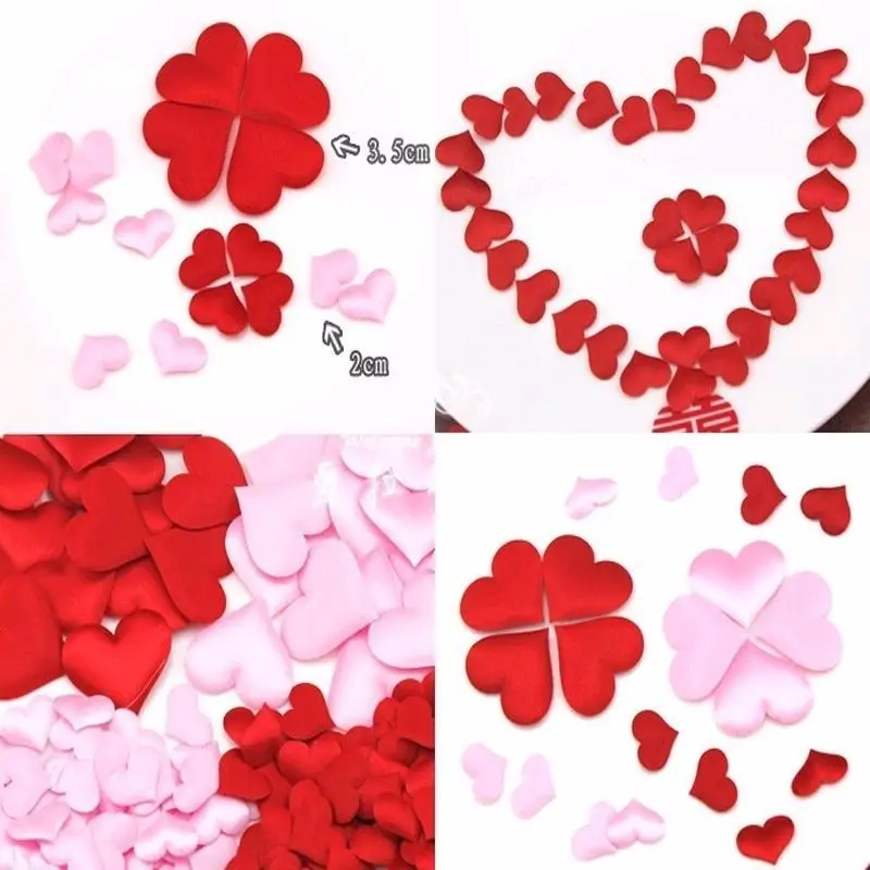 100 Pcs New Popular Fabric Heart Wedding Confetti Party Decoration Love Gift 
