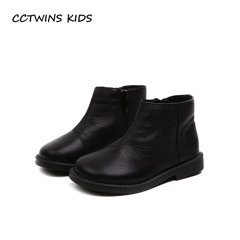 

CCTWINS KIDS 2018 Autumn Children Fashion Black Boot Baby Boy Brand Ankle Boot Toddler Genuine Leather Shoe Girl CF1495