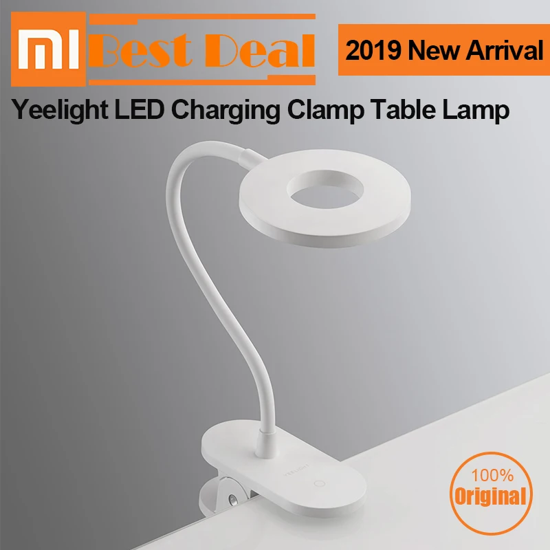 

Xiaomi Mijia Yeelight LED Charging Clamp Desk Lamp 360 swan-neck flexible arm comfortable lighting Adjustable brightness light