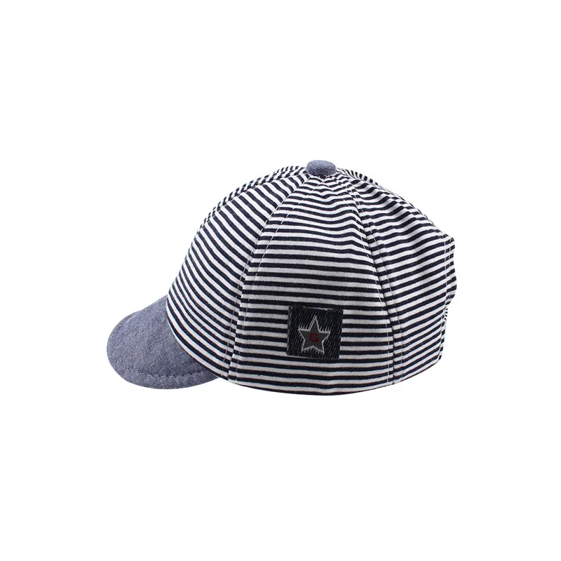 Fashion Striped Baby Cap For Boys Mesh Breathable Summer Cap Star Girls Baseball Cap 6-24M Toddler Summer Baby Boys Clothing (3)