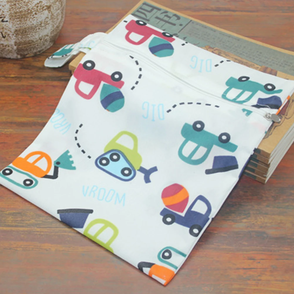 

1PC Reusable Waterproof Fashion Prints Wet Dry Diaper Bag Cloth Baby Nappy Bag