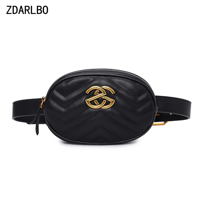 ZDARLBO عالية الجودة بو الكتف Crossbody الخصر حقيبة المرأة الفانيلا حزمة مراوح مفيد حقيبة بحزام البيضاوي الإناث الخصر حزمة الصدر أكياس