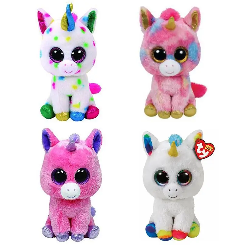 6" TY Beanie Boo's Unicorns Pegasus Pixy Fantasia Magic and Harmonie