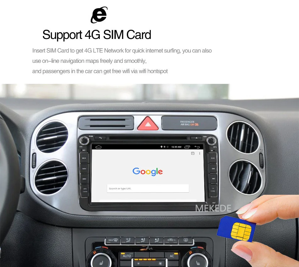 Excellent Wholesale! 4G LTE Quad core Android 7.1 Car radio audio Navigation GPS DVD Player for VW/Volkswagen/Passat/POLO/GOLF/Skoda/Seat 64