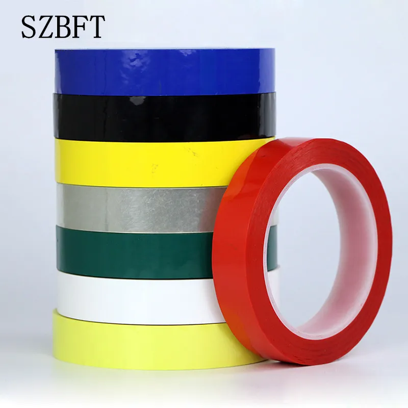 

SZBFT Color Mara Tape Seamless Whiteboard Line Border Plastic 5S Desktop Positioning PET Film Blackout Marking Tape