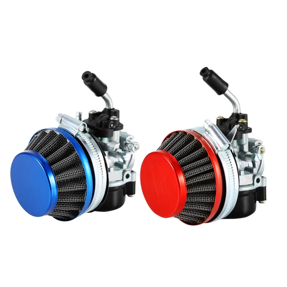 

Car Styling 1pcs Motorized Bike Racing Carb Carburetor Air Filter 50 80 Cc 2 Stroke Gas Bicycle RED AND BULE New