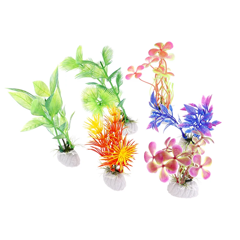 

1 Pcs Plastic Plants Aquarium Plants Fish Tank Decorations Used for Household and Office Aquarium Simulation