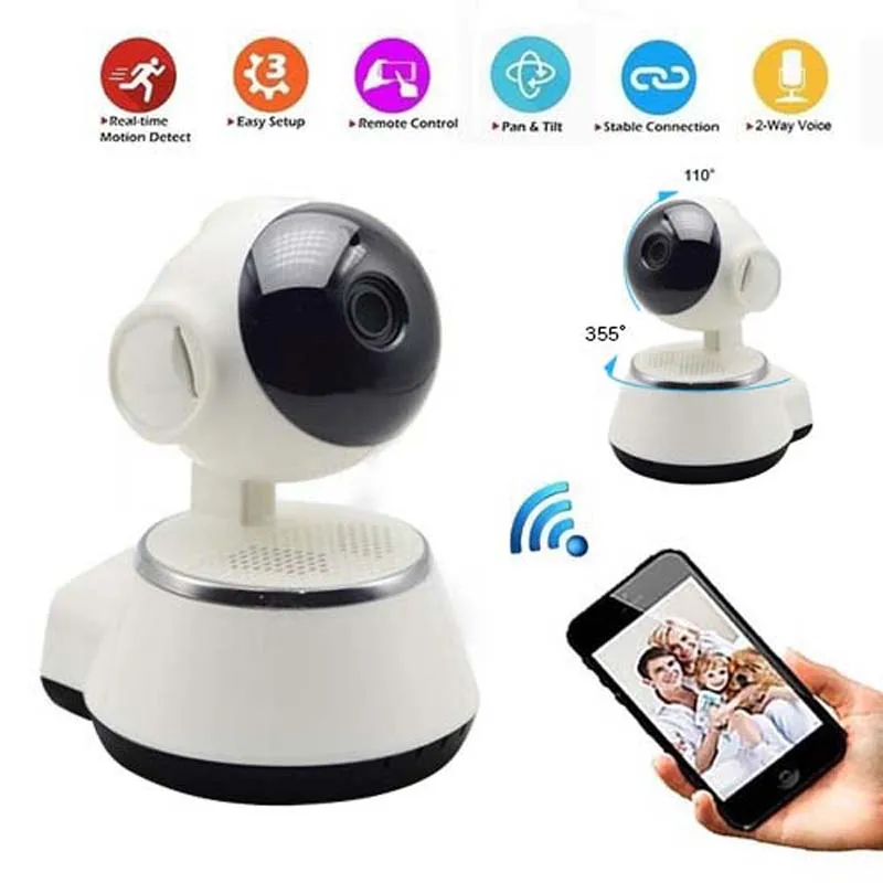 

HD Wireless Security IP Camera WifiI Wi-fi R-Cut Night Vision Audio Recording Surveillance Network Indoor Baby Endoscope Monitor