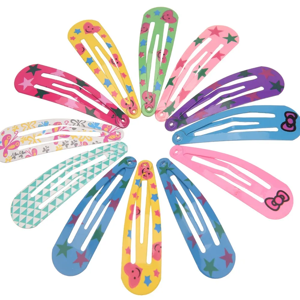 10PCS Matel Hairclip Barrette Cute Bobby Pin Snap Hair Clips Lovely