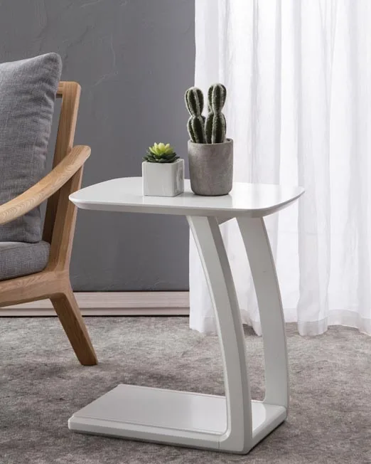 Simple Modern 100% wood tea table sofa side table small tea table coffee desk bedroom mini bedside cabinet living room furnitur