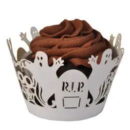 

Ghost cupcake Wrappers,Halloween cupcake wrapper, Cupcake sleeves,Halloween decor,RIP cupcake Wrappers