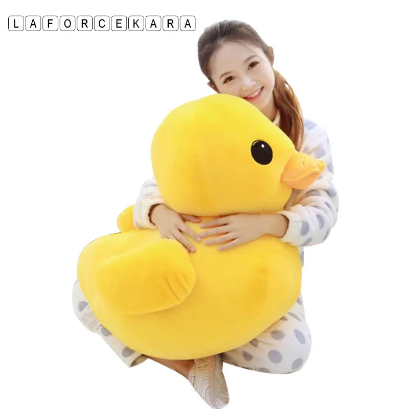 Брендовая большая плюшевая игрушка в виде желтой утки, милая большая плюшевая игрушка в виде желтой утки на день рождения, подарок для ребенка, Размер 12-50 см