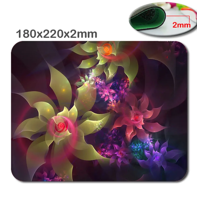 

Mairuige Wholesale Novel Design Fractal Custom Rectangle Mouse Pad Oblong Gaming Mousepad in 220mm*180mm*2mm