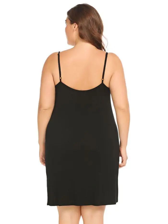 Ekouaer размера плюс сексуальная ночная рубашка платье для отдыха женская сорочка Дамская комбинация ночные рубашки женские летние Ночные платья 5XL