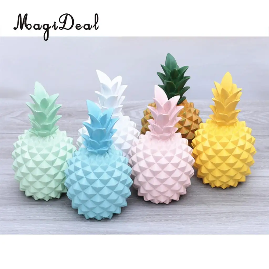 Resin Pineapple Money Boxes Piggy Box Cute Gift Home Decoration White S
