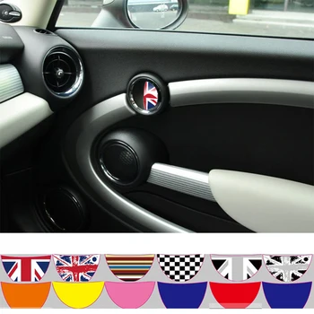 Aliauto 2 X Car Decal Inside Door Handle Sticker For BMW MINI COOPER Countryman R50 R52 R53 R55 R56 R57 R58 R59 R60 R61 R62 2pcs set door rear view mirrors cover case sticker decal car styling for mini cooper one s r50 r52 r53 2002 2006 accessories
