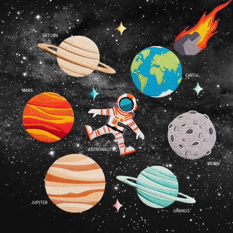 ZOTOONE 12 стилей железная Вселенная подвеска в виде космонавта и планеты патч-наклейки нашивки для одежды вышивка патч планета D1