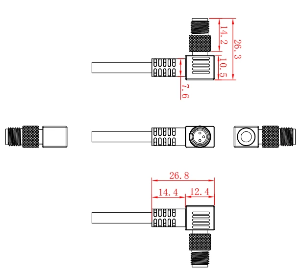 5 м кабель M8 3 штифта 4 штифта кабель для подключения датчика M8 водонепроницаемый штекер мужской и женский прямой угол 3 4 штифта+ 5 м ПВХ линия