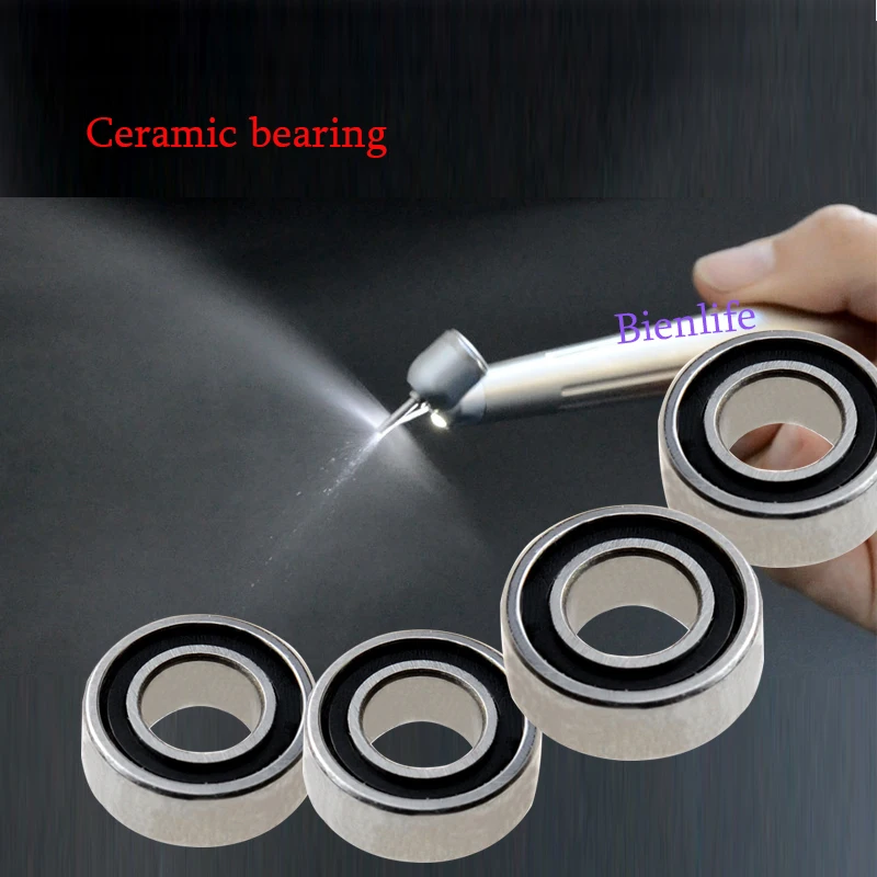 

1Pcs Dental Oral Care 45 Degree Angle Air Turbine LED Midwest Drill Handpiece with Light Ceramic Boll Bearing 3.175*6.35*2.77mm
