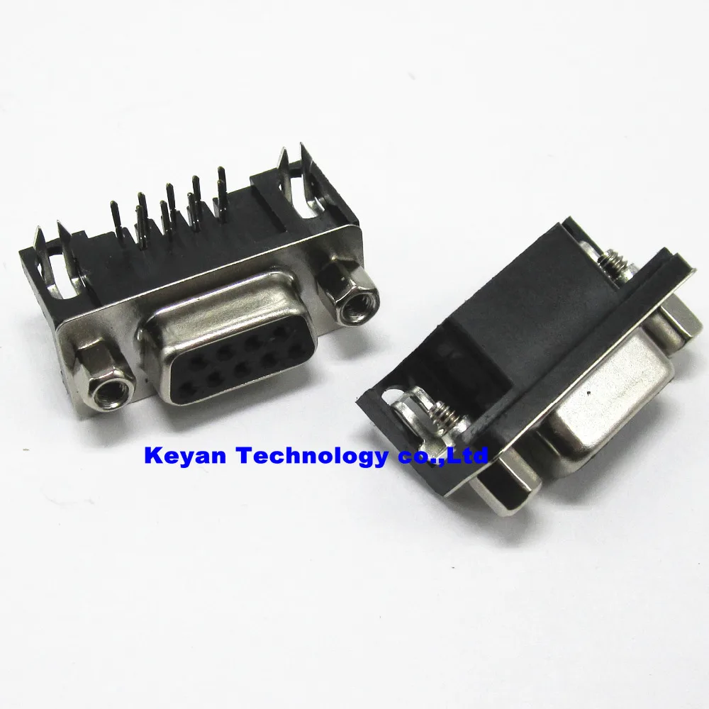 10 PCS DB9 Female PCB Mount, D Sub 9 pin PCB Connector,RS232 Connector