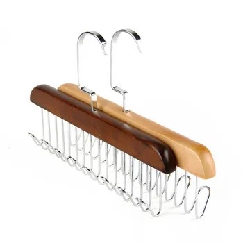 

New Belt Hanger - 12 Belt Racks Hardwood Homewares Closet Accessories Organizers Clothes stainless steel Hook Creative Design