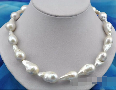 

FREE SHIPPING>>>@@ > N2070 baroque white reborn keshi pearl necklace