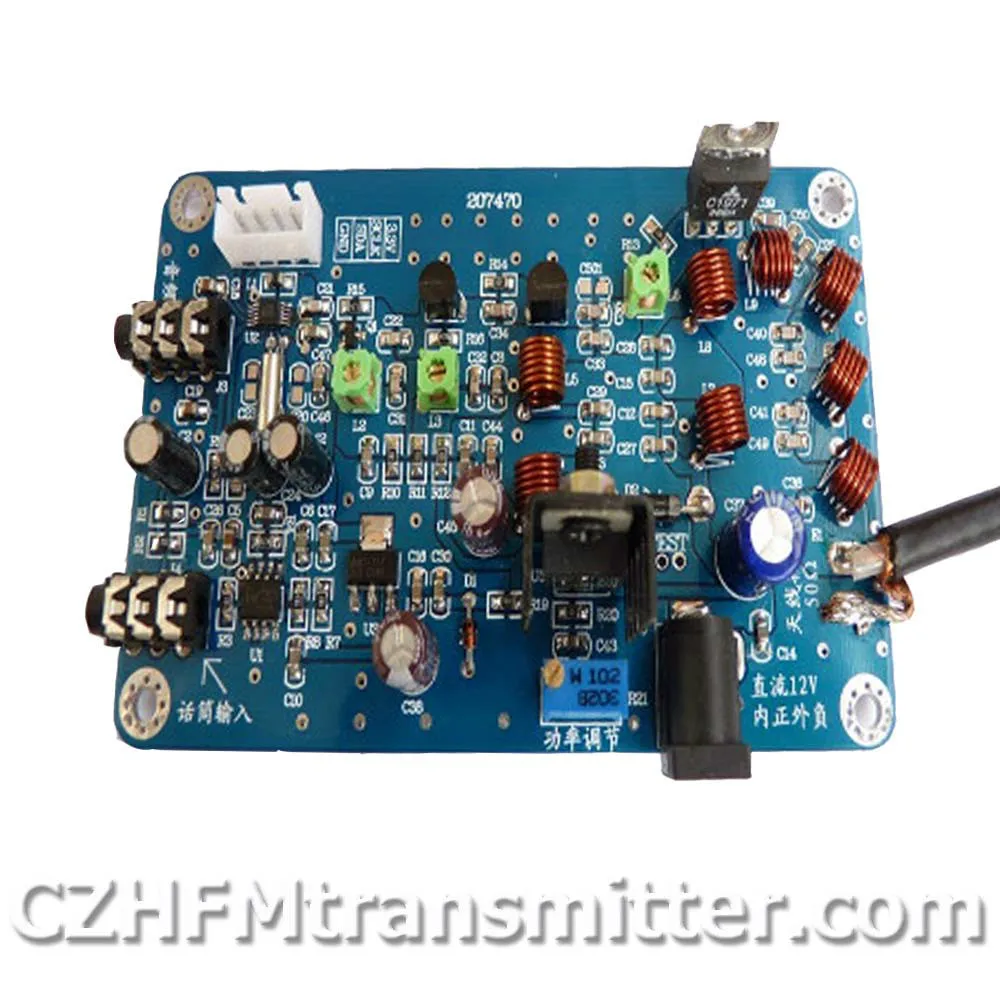

DIY 5W PLL Digital LCD Stereo FM broadcast Transmitter PCB Kit Suite power frequency volume adjustable