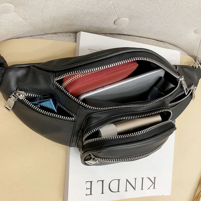 2019 Женская поясная сумка Fanny Pack искусственная кожа, многофункциональный молния CrossBody сумка мини телефон сумки небольшой ремень