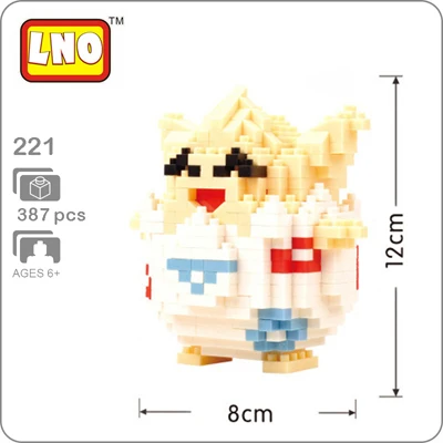 LNO аниме Pocket Monster Pikachu Koffing Psyduck Poliwhirl Meowth Mudkip Piplup DIY алмазные мини строительные блоки игрушка без коробки