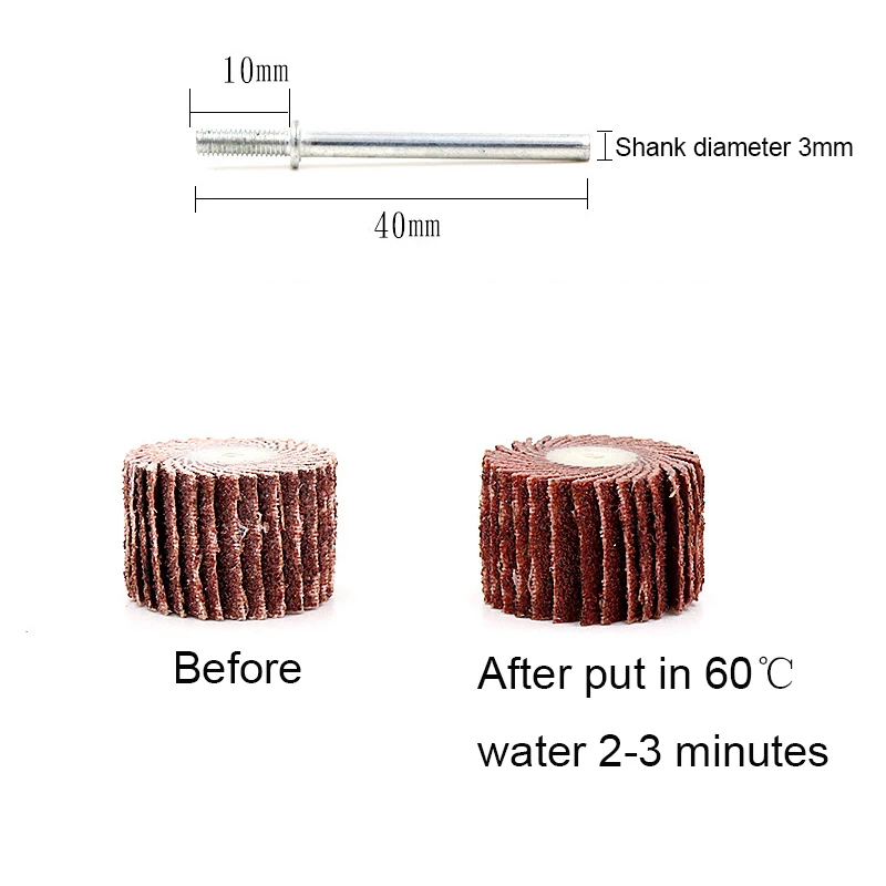 10 штук 10 мм-20 мм шлифование наждачной бумагой с полирующими колесами 3 мм хвостовик, для деревообработки шлифовальный диск роторный Буры