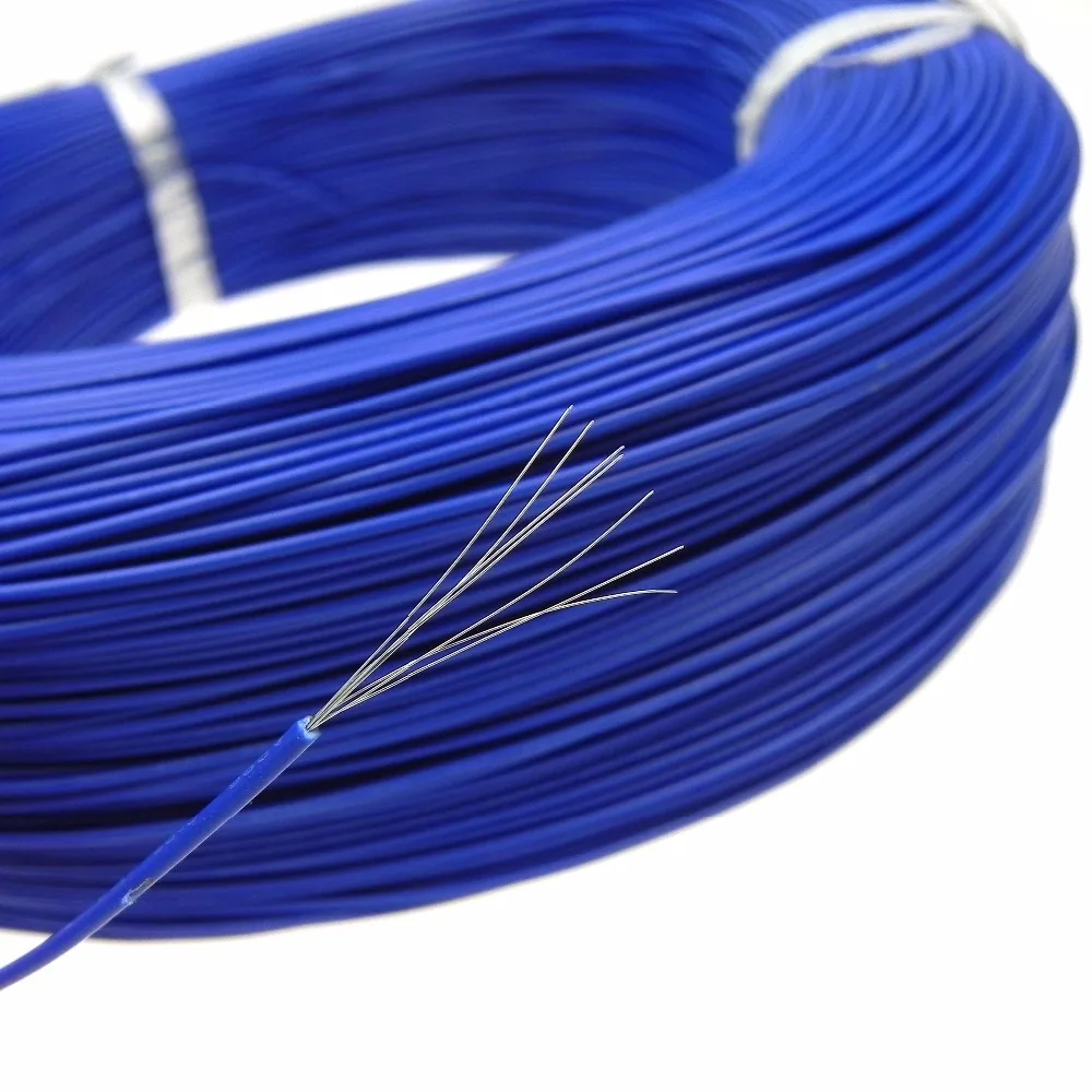 26AWG 26 0.25 2.5mm UL1007 copper cable electrical wires PVC Insulated tinned copper electronic wire Blue 1