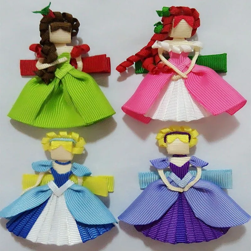 hand customize free shipping 18pcs Hair Bow Snap Clips Barrettes hair accessories