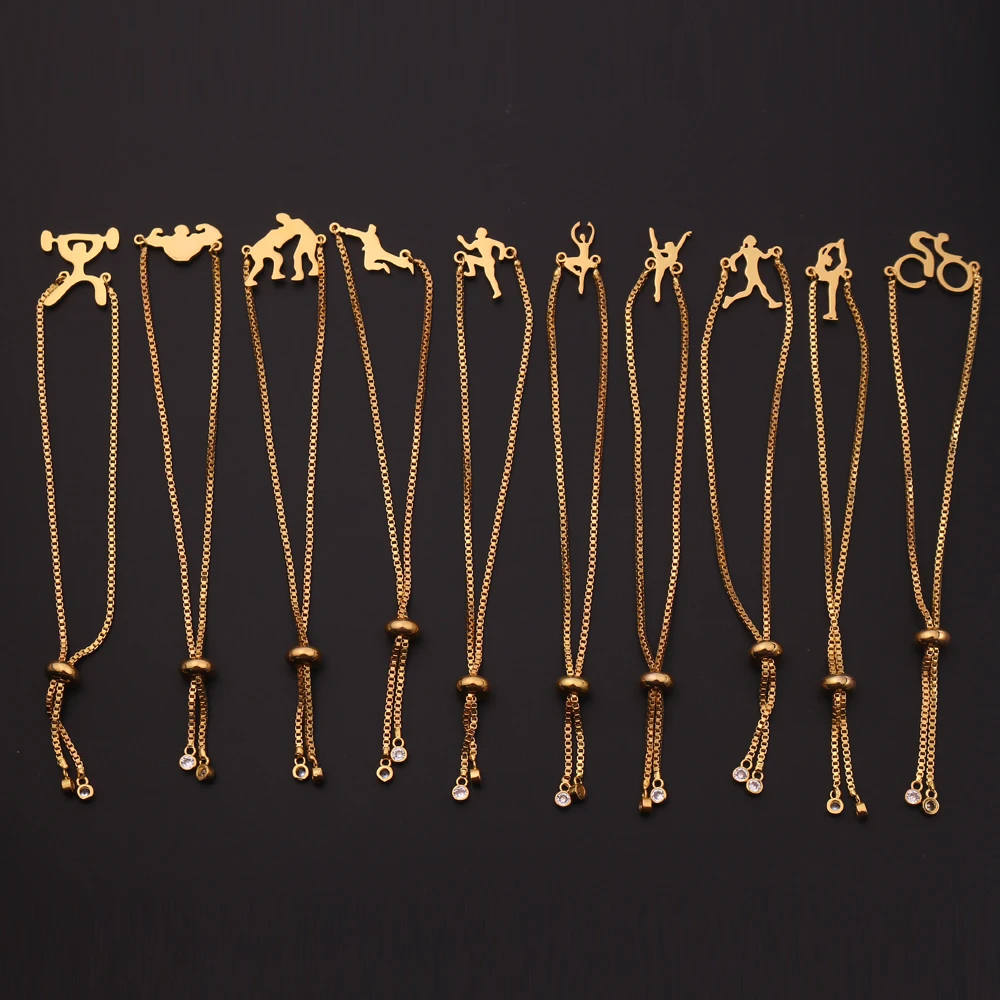 Спортивная фигура цвета розового золота браслет для женщин Фитнес Повседневная браслет femme Бег Плавание гимнастика для танцев для верховой езды