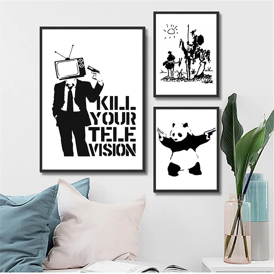 Abstract-Minimalist-Nordic-Poster-Black-and-White-Banksy-Girl-With-Umbrella-Canvas-Pictures-for-Living-Room.jpg_640x640