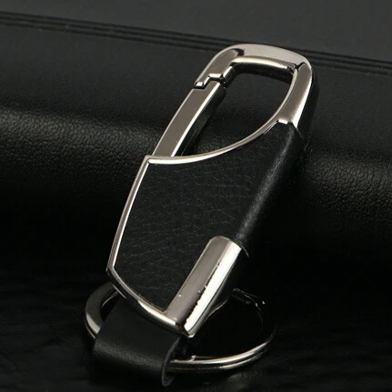 

car styling Metal Head layer cowhide key Chain case for Hyundai ix35 iX45 iX25 i20 i30 Sonata,Verna,Solaris,Elantra,Accent