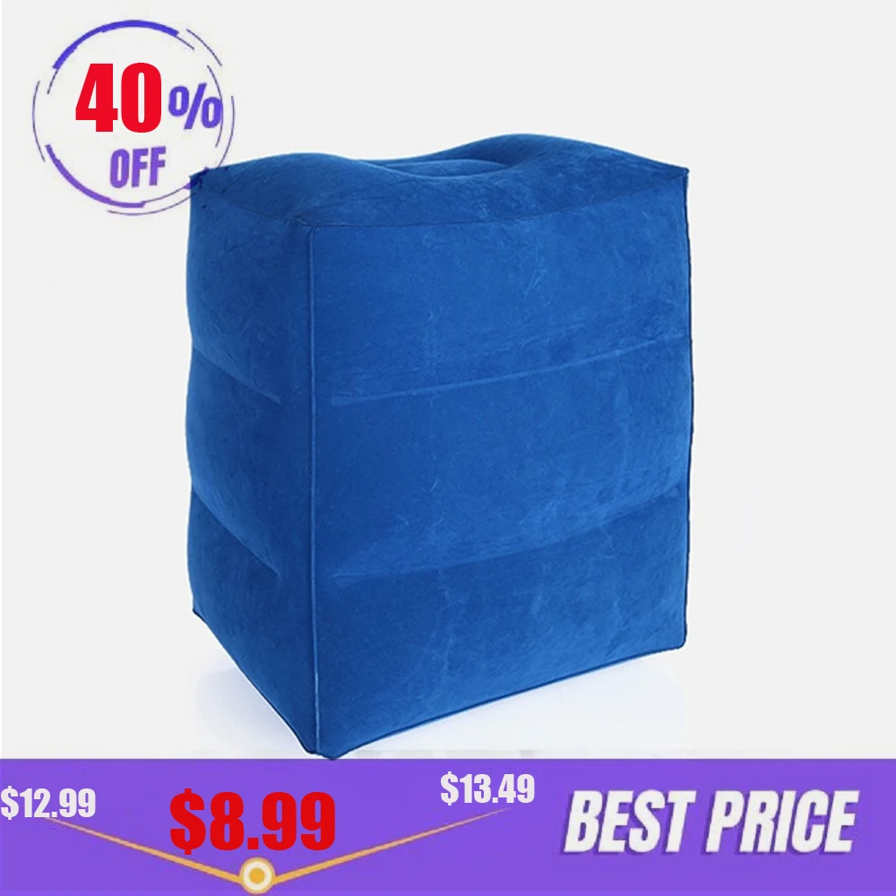 

Inflatable Travel Foot Rest Pillow Kids Car Airplane Sleeping Bed Leg Support Flights Office Neck Desk Sleep Pillows Large Valve