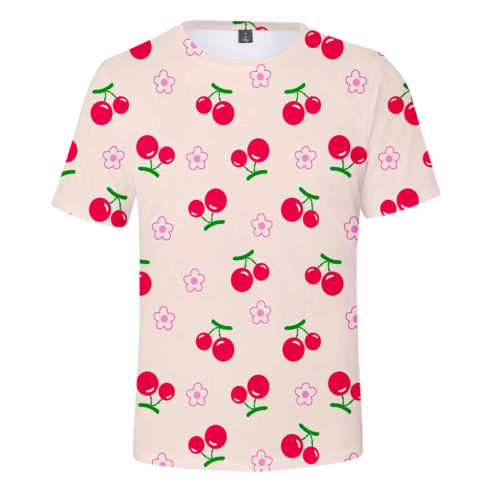 3D Printed Fruit Comfort T-Shirt Men/Women Various Code Summer Pieces Short Sleeve Spring And Fall Bright Color Cherry | Мужская одежда